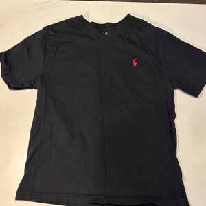 Polo by Ralph Lauren Navy Tee with Red Logo. Youth medium. Worn once